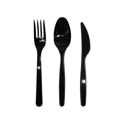 Нож столовый PS 180 мм, черный 50 шт/уп Нож столовый PS 180 мм, черный 50 шт/уп