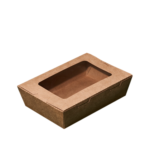 Бокс KRAFT з вікном 500 мл 150*100*39 мм Бокс KRAFT з вікном 500 мл 150*100*39 мм